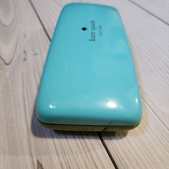 Kate Spade Turquoise Blue and Green Eyeglass Hard Case - Picture 3 of 7
